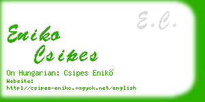 eniko csipes business card